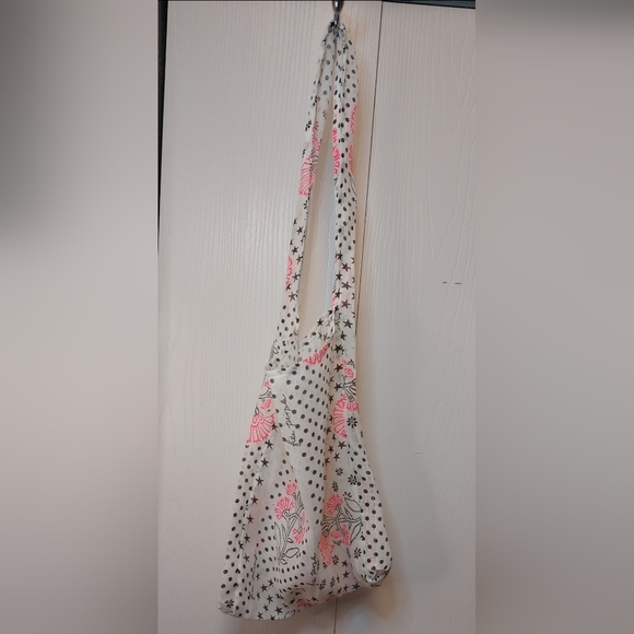 Free People Gauzy Shopper Tote Bag Boho Market Sling Reusable - Picture 1 of 9